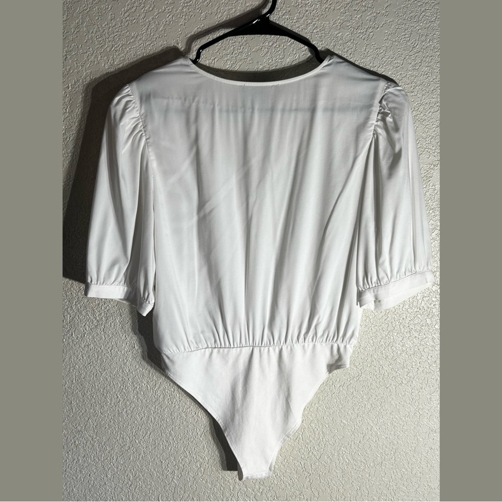 White Ruffled Bodysuit - Picture 2 of 2